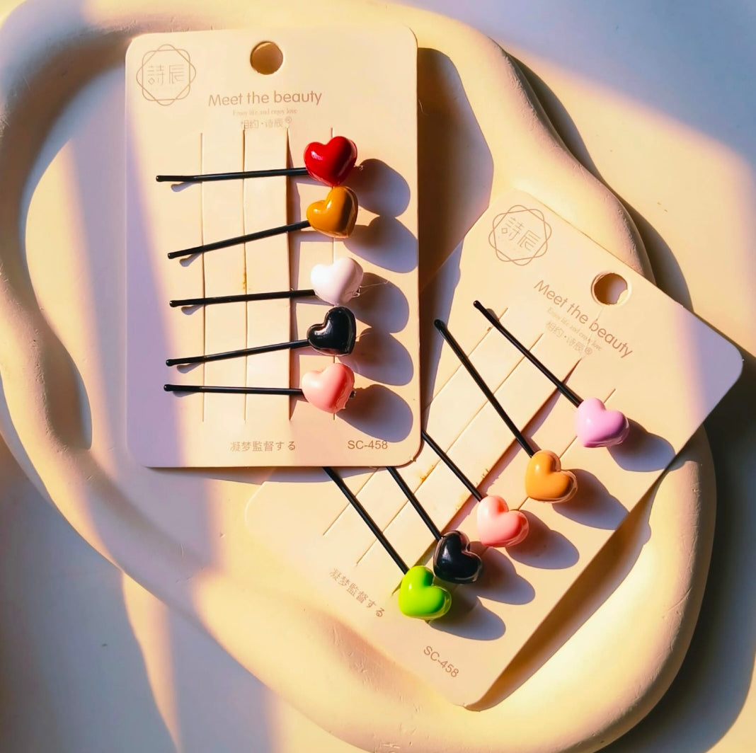Heart design clip set