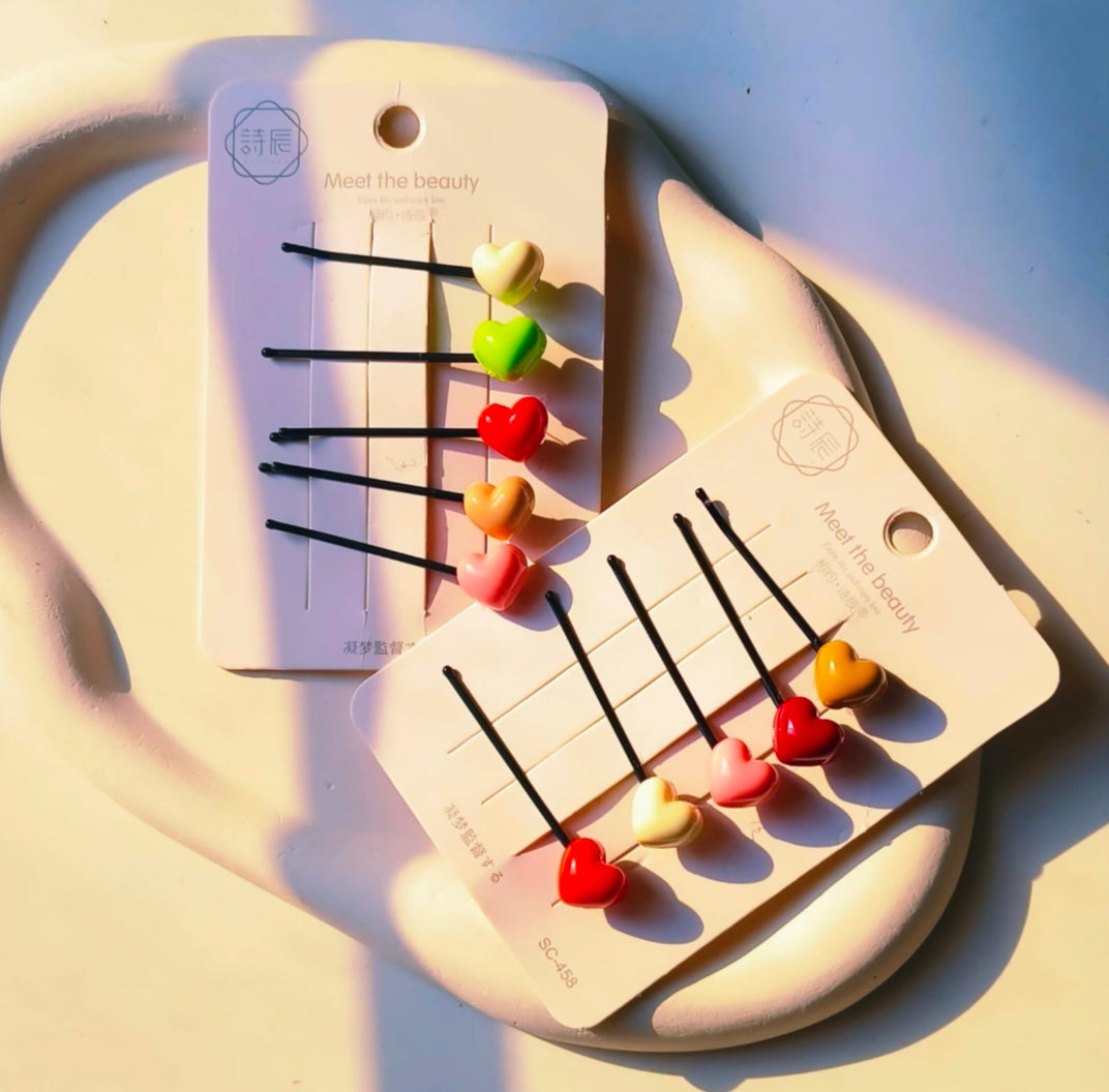 Heart design clip set