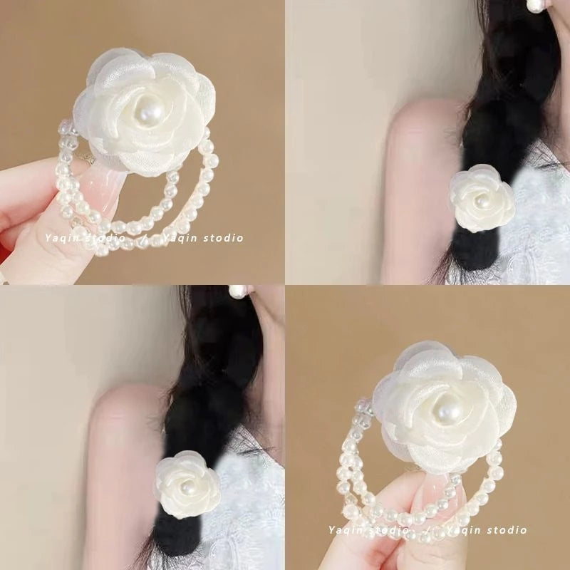 Flower pearl rubber band