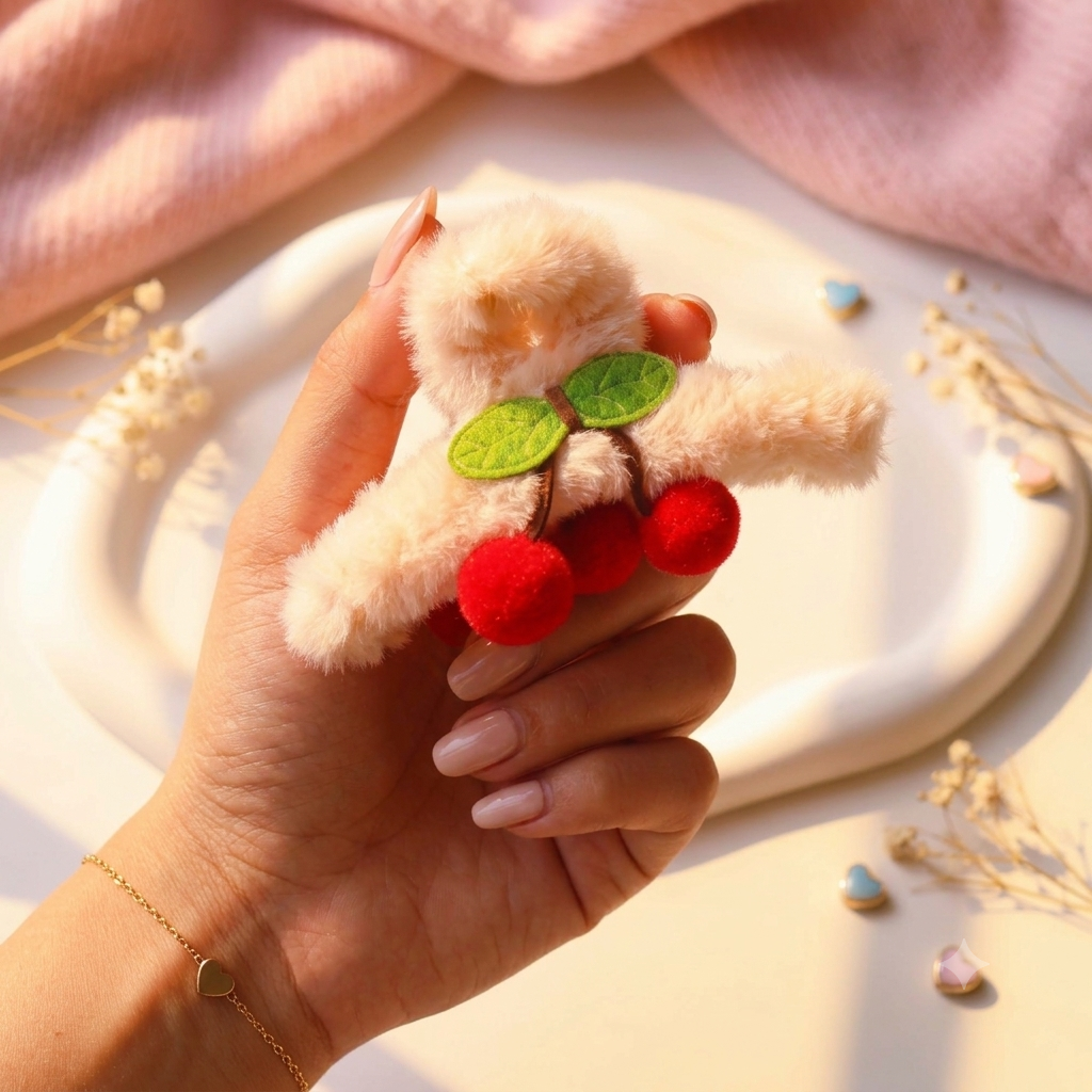 Cherry fur Clutcher