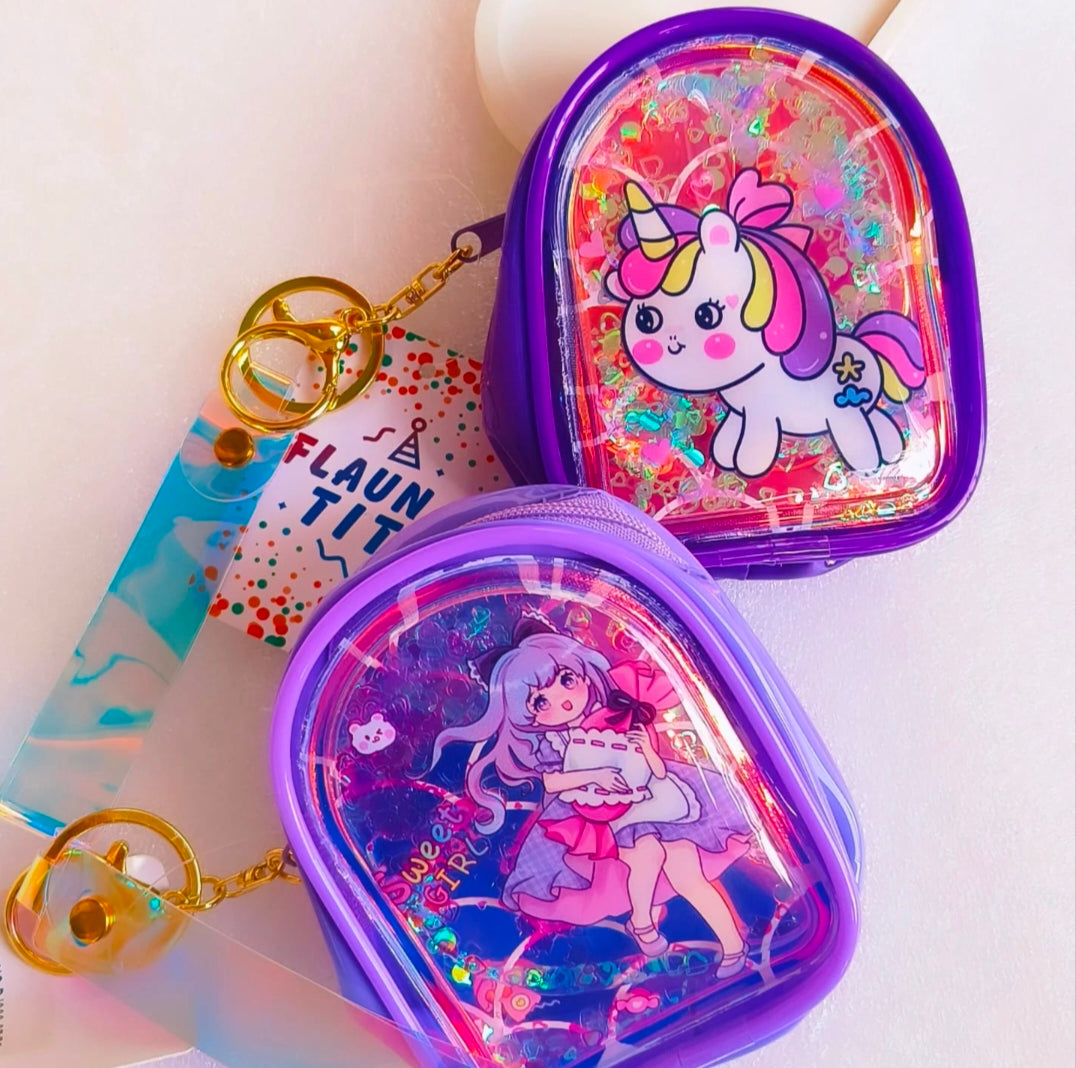 Unicorn bag keychain
