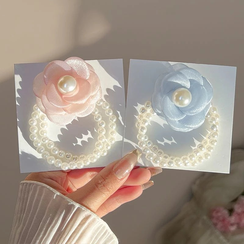 Flower pearl rubber band