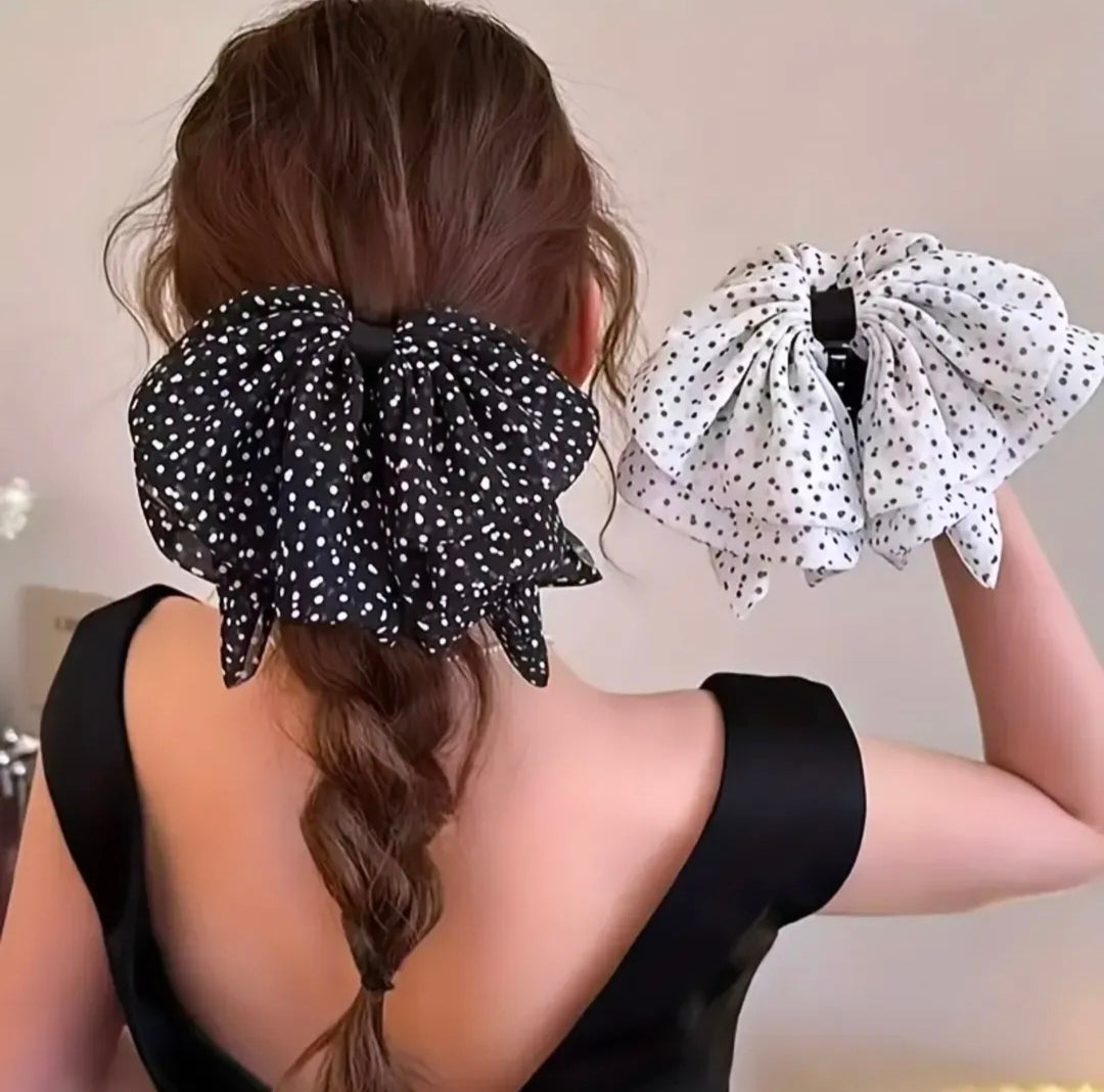 Bow Design polka dot Clutcher