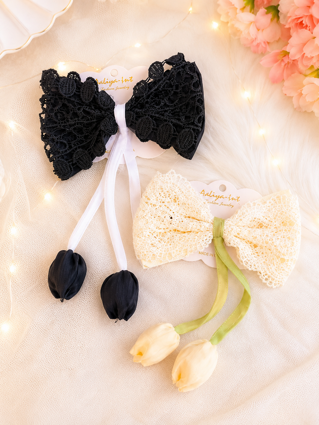 Designer Bow tail Clip