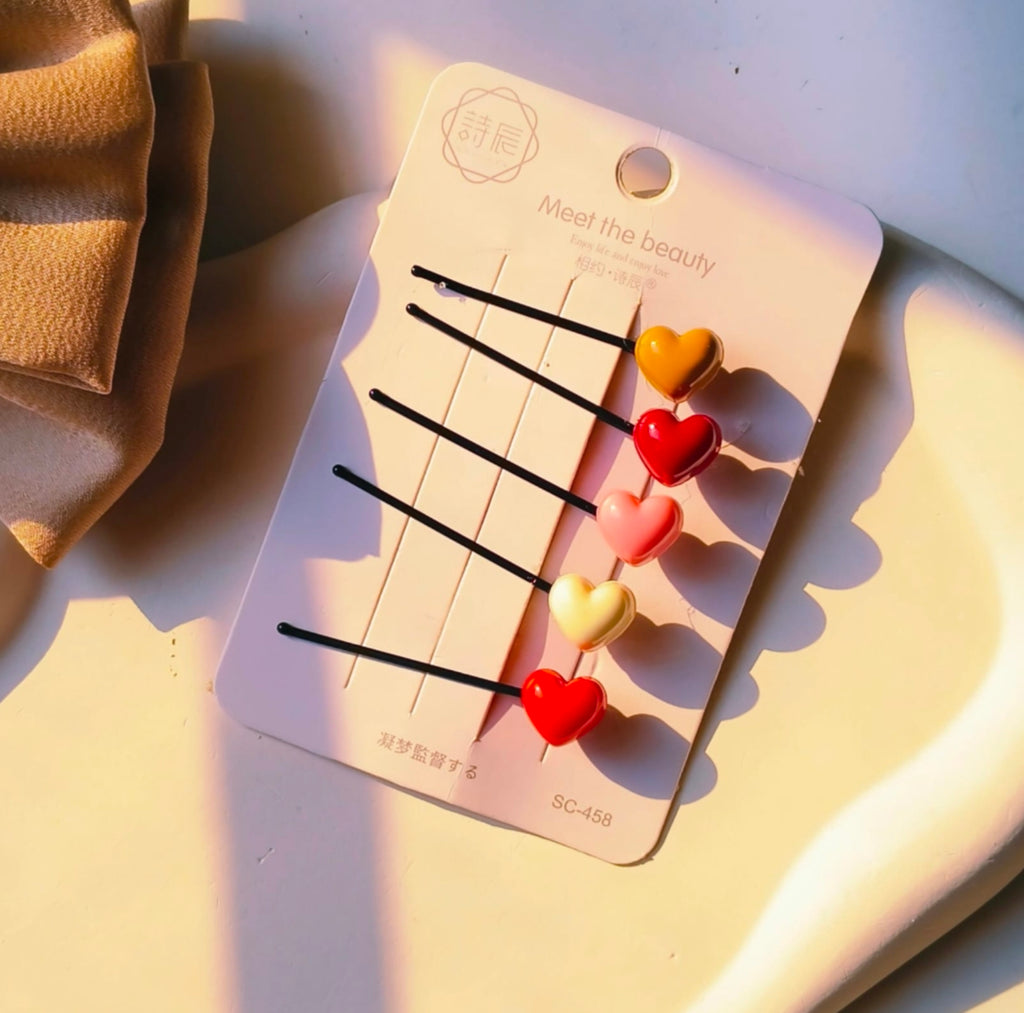 Heart design clip set