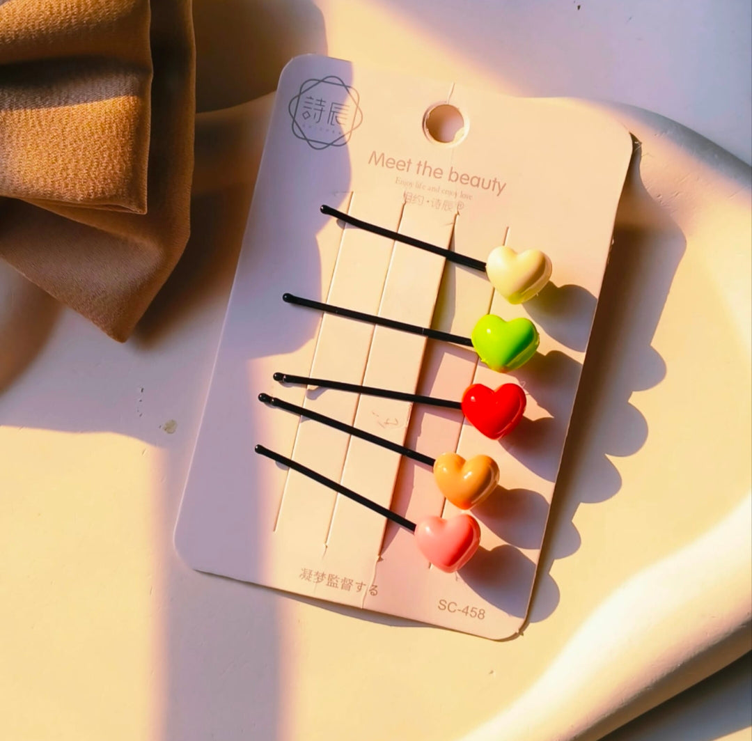 Heart design clip set