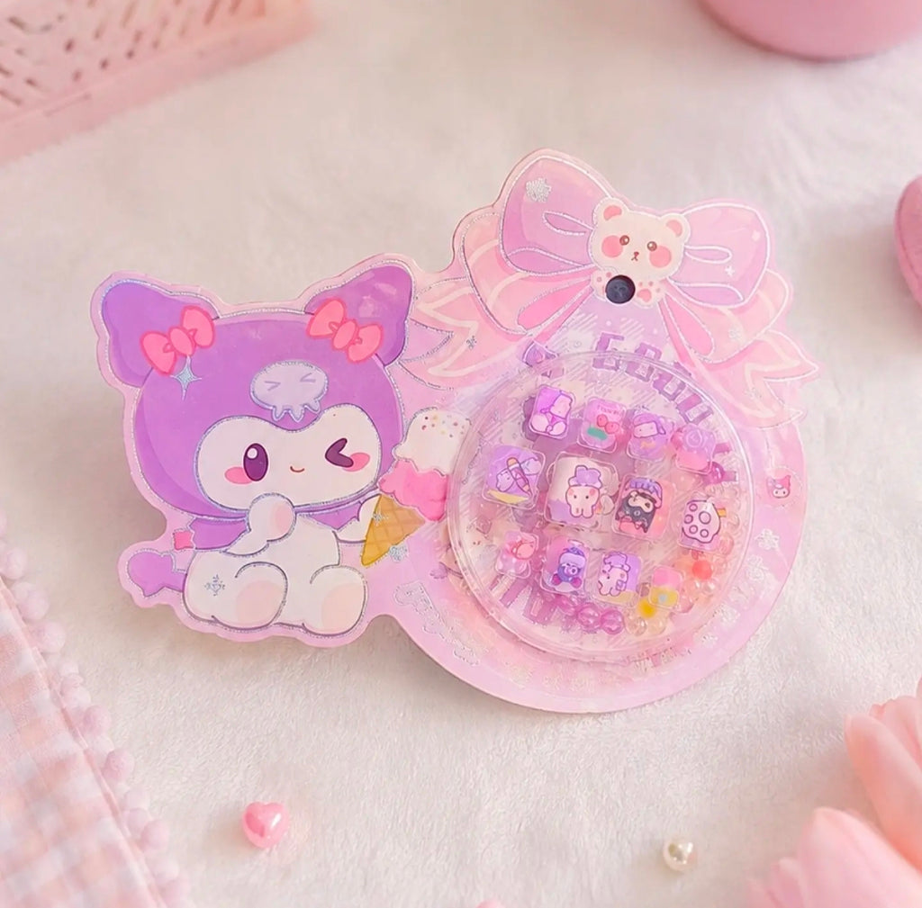 Sanrio nail stickers & Bracelet