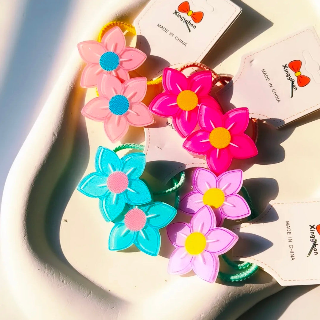 Cute flower hair tie