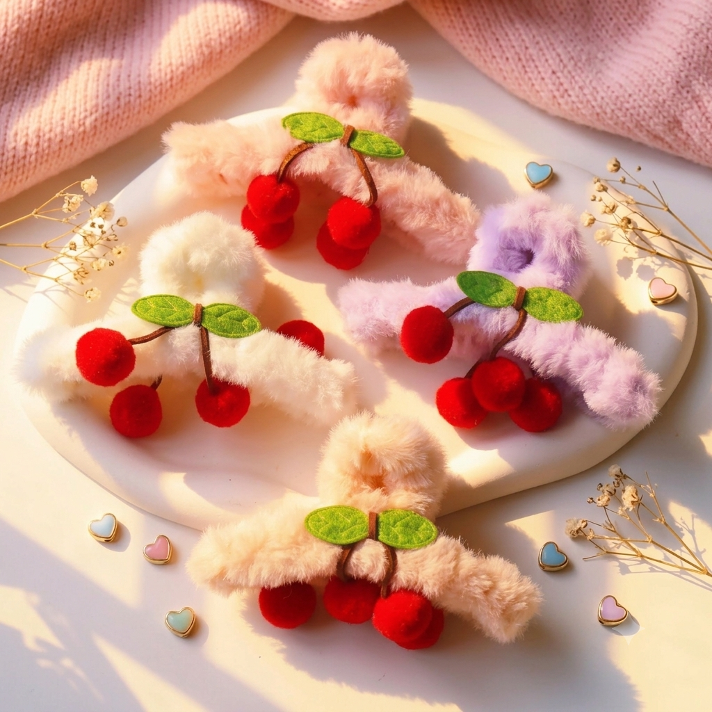 Cherry fur Clutcher