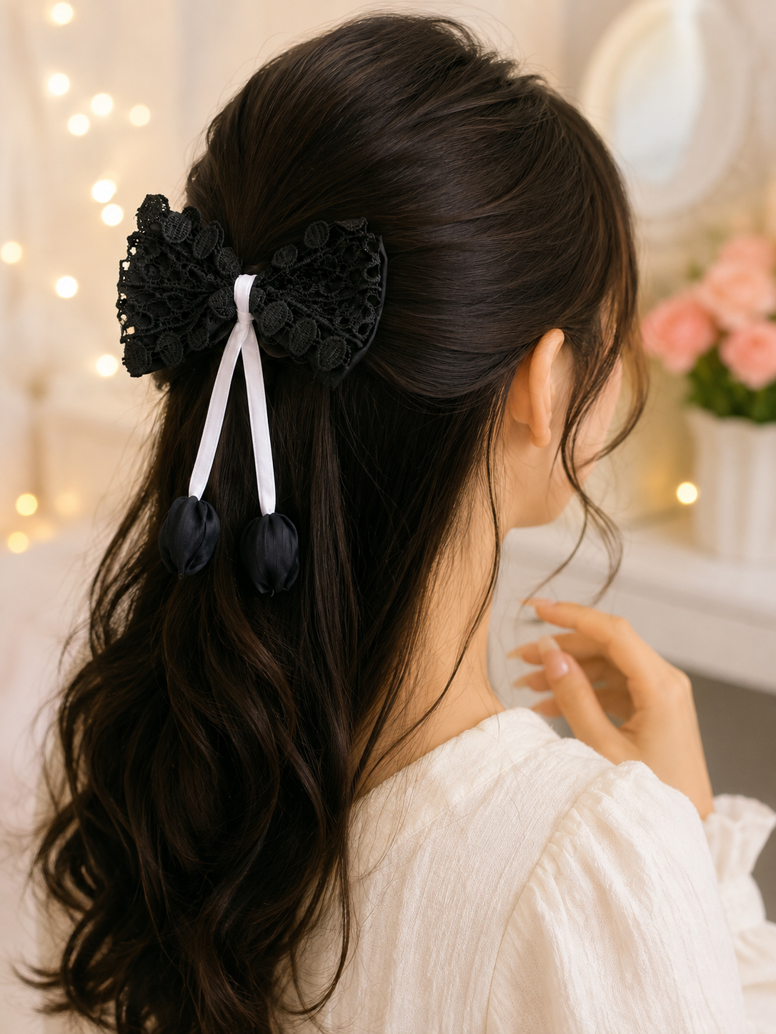 Designer Bow tail Clip
