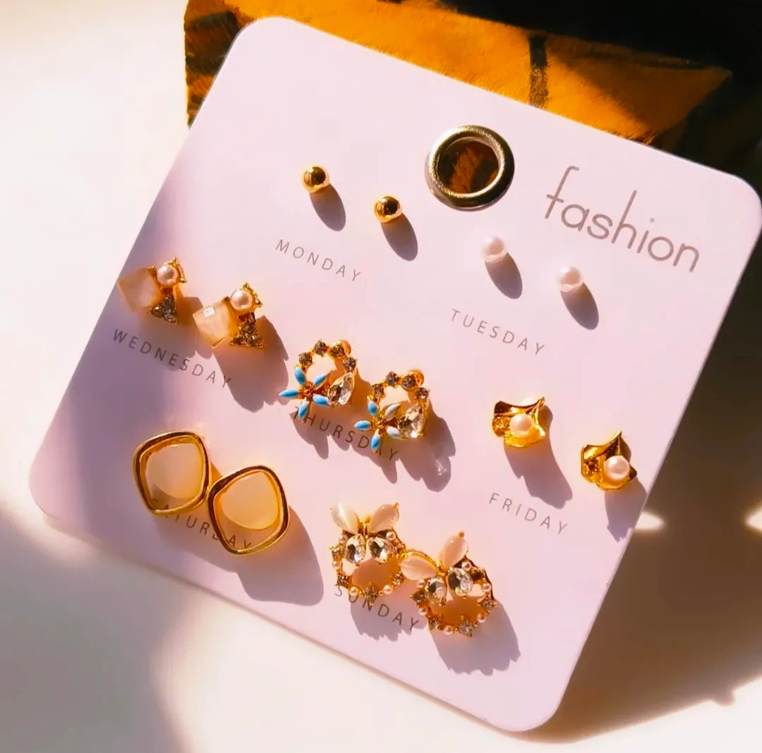 Korean Stud earrings set