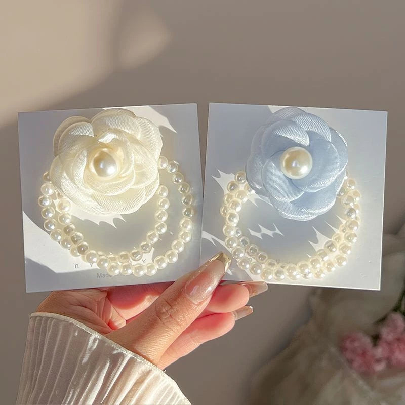Flower pearl rubber band