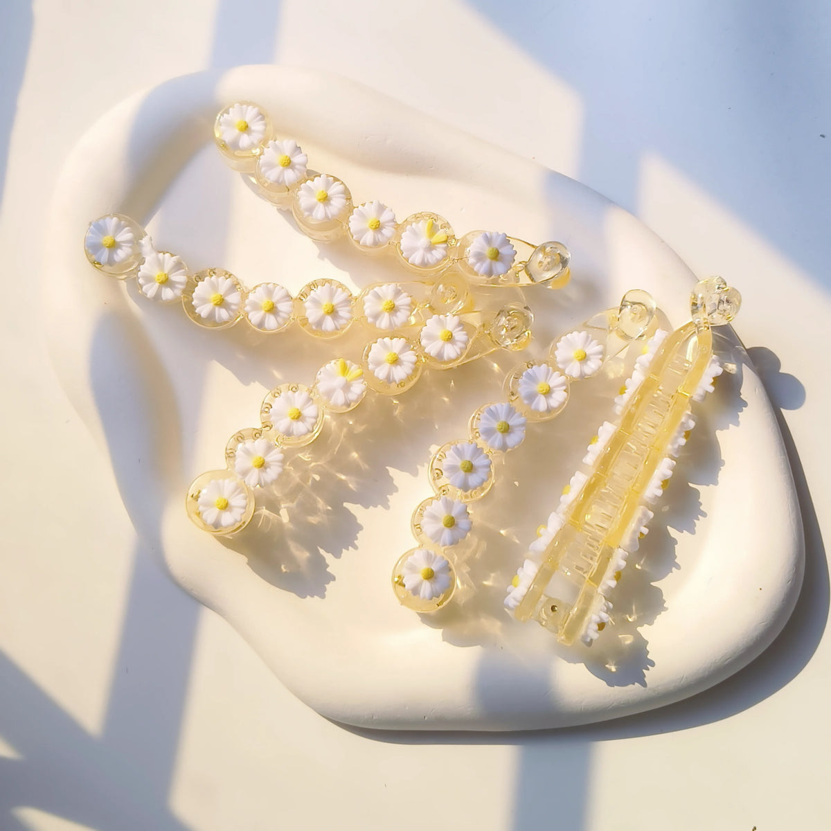 Flower banana clips