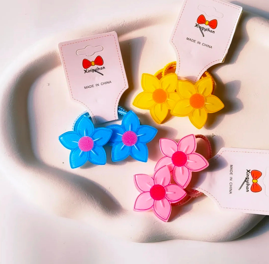 Cute flower hair tie