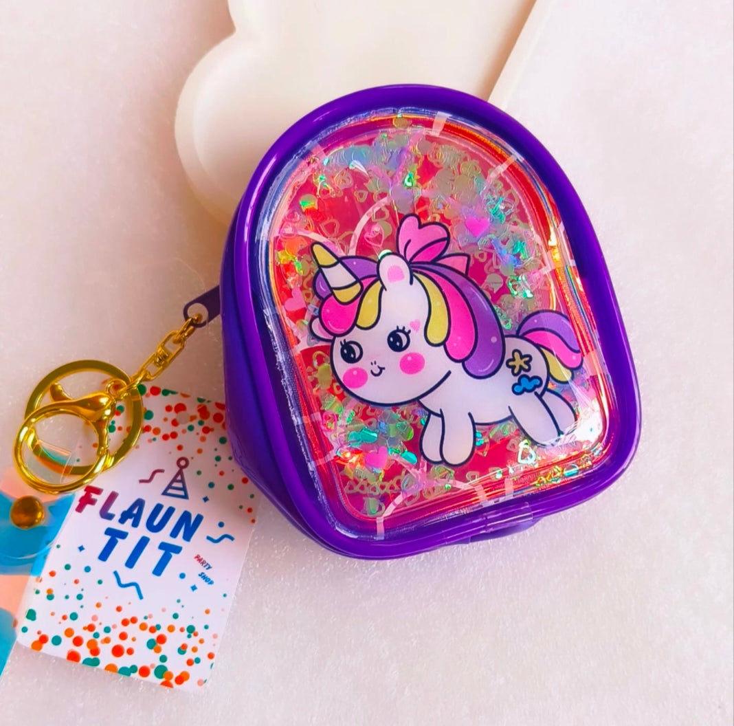 Unicorn bag keychain