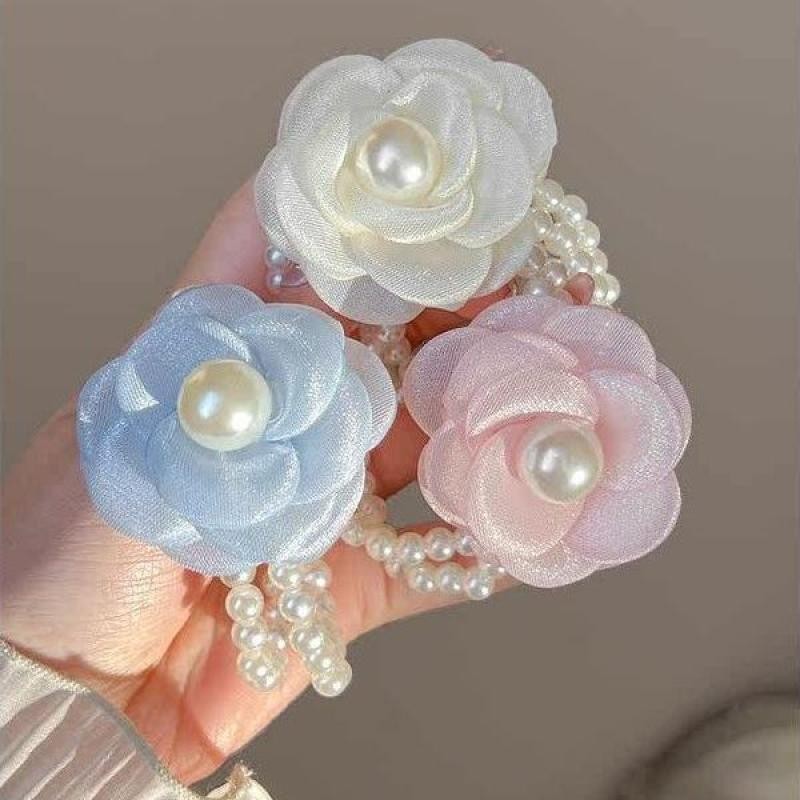 Flower pearl rubber band