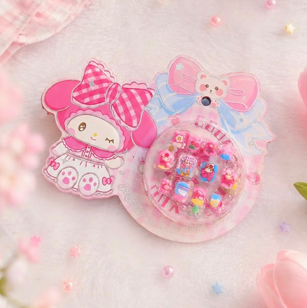 Sanrio nail stickers & Bracelet