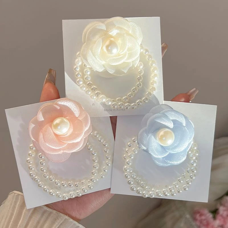 Flower pearl rubber band