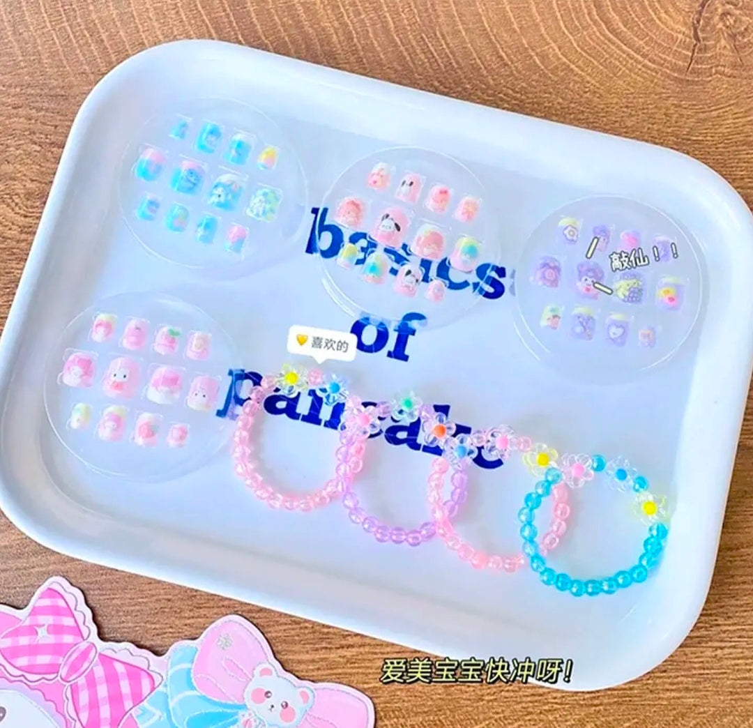 Sanrio nail stickers & Bracelet