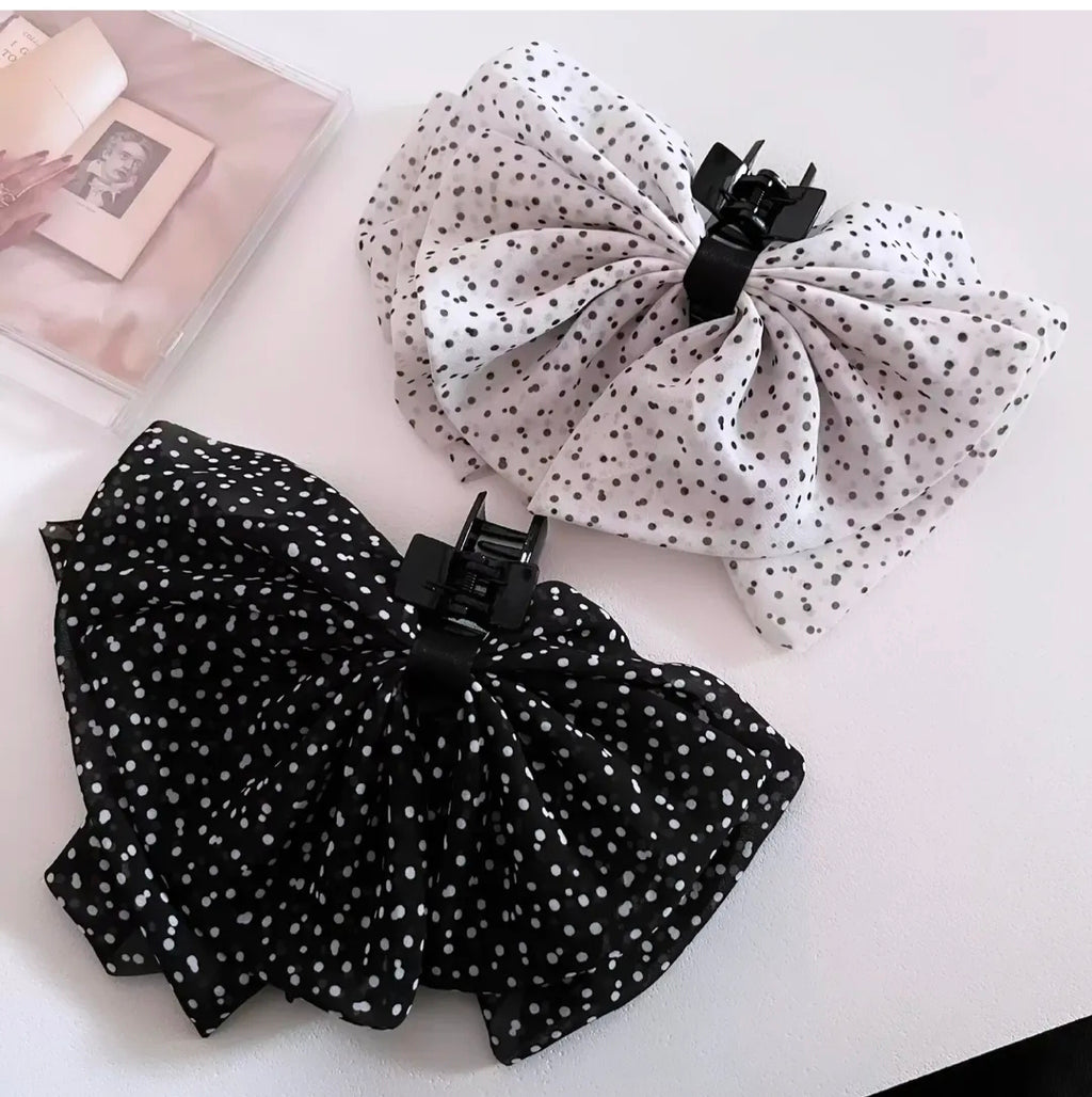 Bow Design polka dot Clutcher