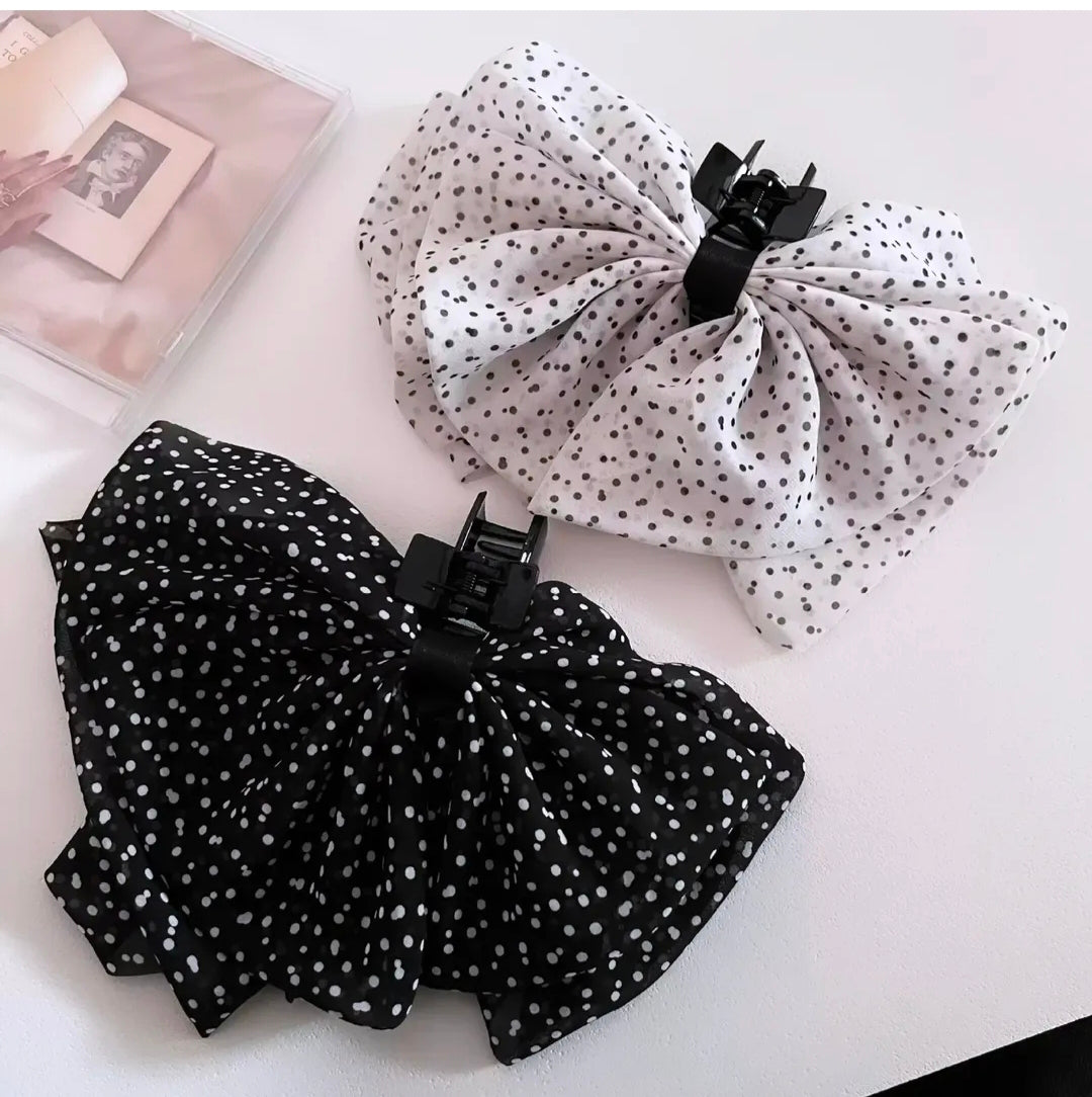 Bow Design polka dot Clutcher