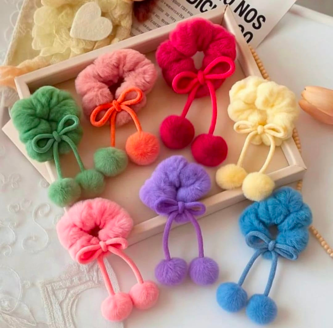 Fur Tail Scrunchies