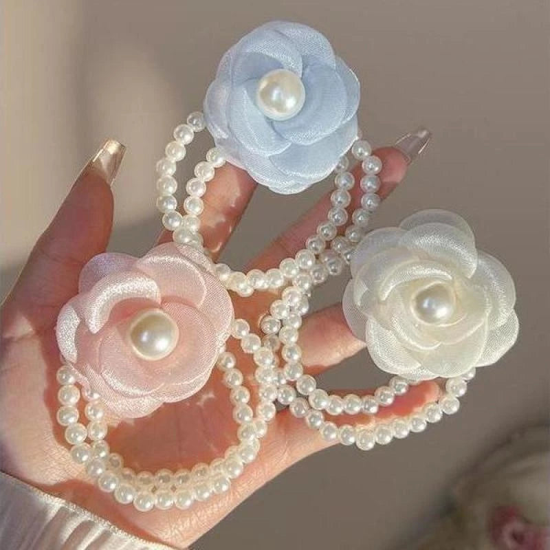 Flower pearl rubber band