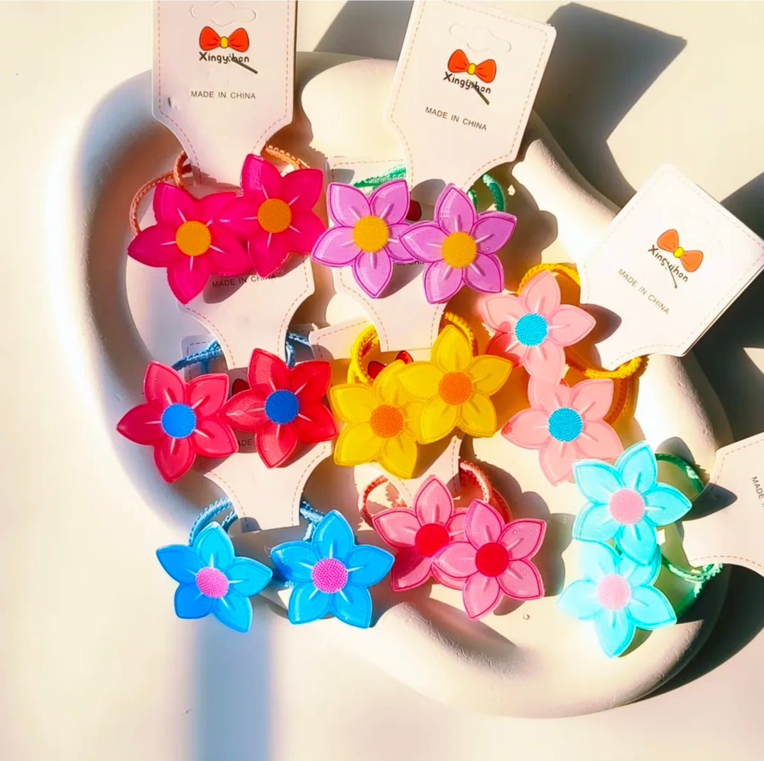 Cute flower hair tie