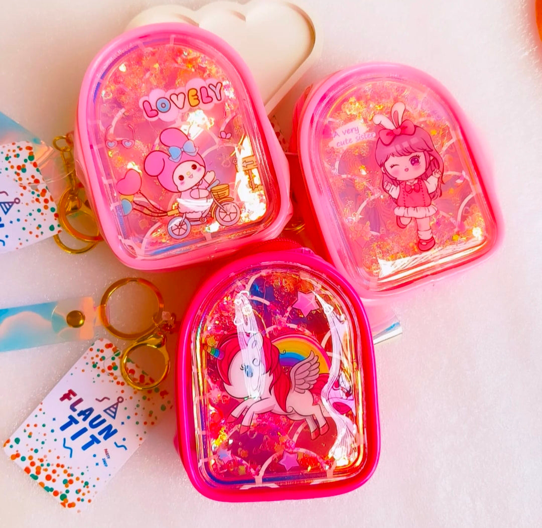 Unicorn bag keychain