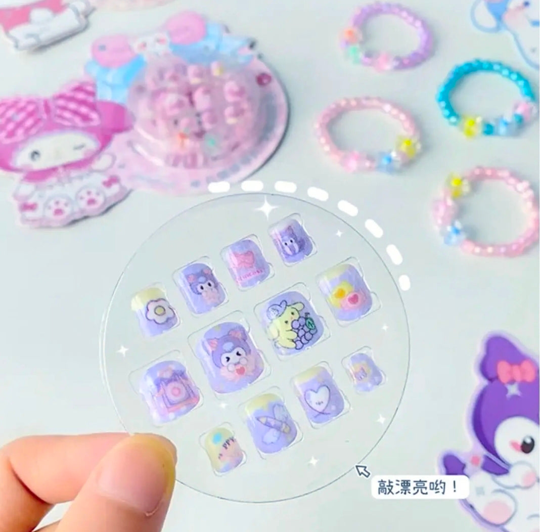 Sanrio nail stickers & Bracelet